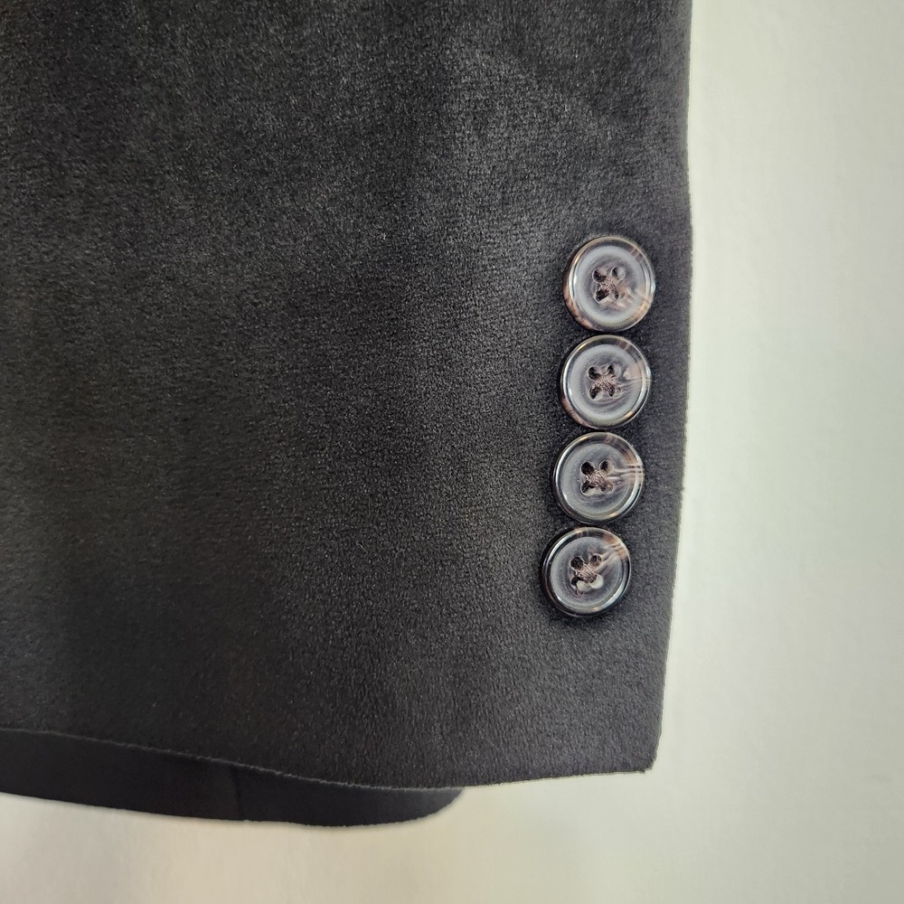 Lauren Ralph Lauren Black Velvet Sport Coat Blazer Size 48R Dog Lining Soft Luxe - Picture 5 of 12